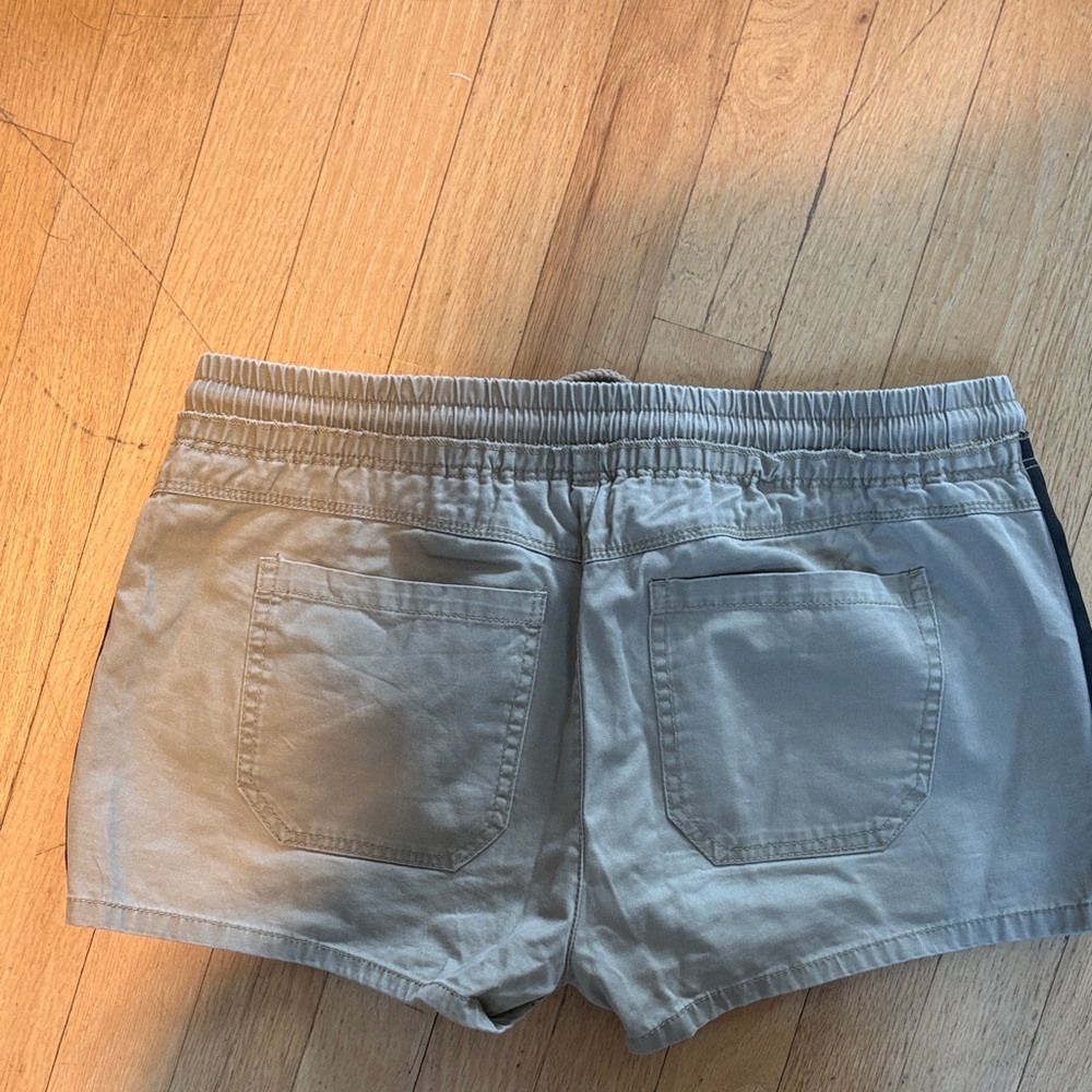 Jolt Gray Drawstring Athletic Shorts with Black Side Stripe - Picture 3 of 4